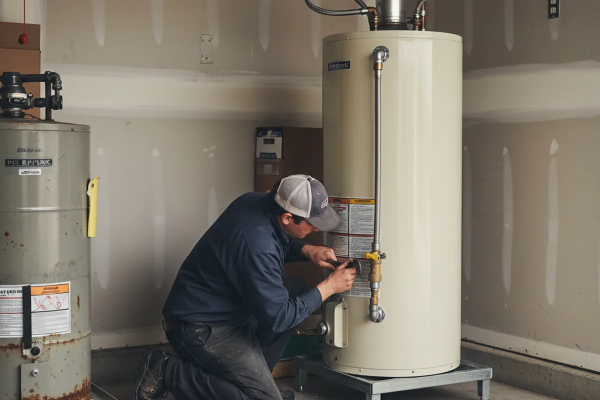 Water heater and shutoff valve replacement in North Chatham